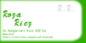 roza ricz business card